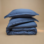 COCO & CICI TENCEL TWILL DEKBEDOVERTREK DONKERBLAUW + KUSSENSLOOP 60 X 70 CM