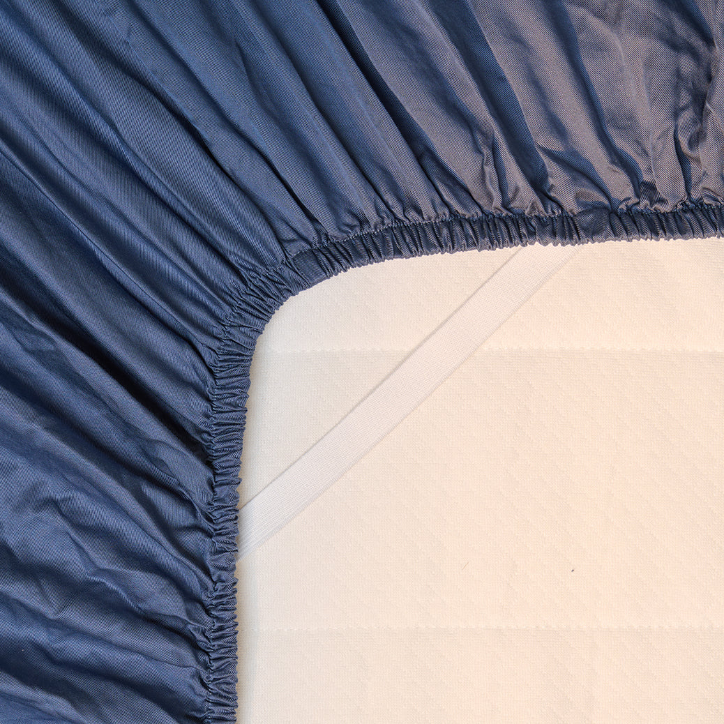 COCO & CICI - TENCEL TWILL HOESLAKEN DONKER BLAUW - 200X210X30 CM