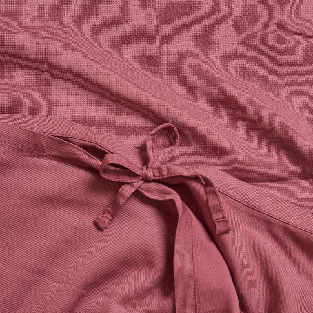 COCO & CICI - TENCEL TWILL DEKBEDOVERTREK DUSTY ROSE + 2 KUSSENSLOPEN 60X70