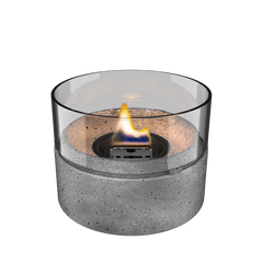 TENDERFLAME CAFÉ 18 TISCHKAMIN LAVA PORZELLAN GRAU 18.3X18.3X13.6CM 500W