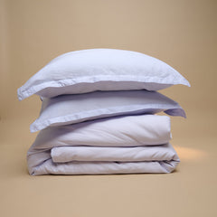 COCO & CICI TENCEL TWILL DEKBEDOVERTREK LAVENDEL BLAUW + 2 KUSSENSLOPEN 60X70