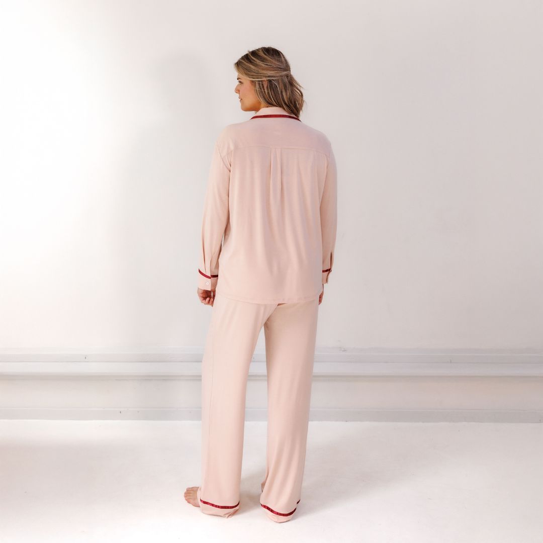 COCO & CICI - TENCEL PYJAMA SET DAMES POWDER PEACH - MAAT XL