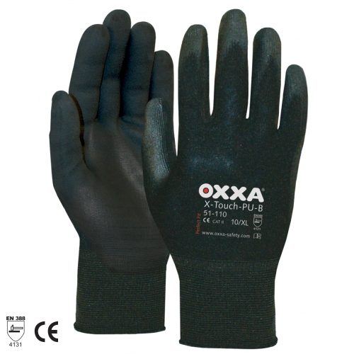 X-TOUCH PU-B HANDSCHOENEN L (9) ZWART 3-PACK
