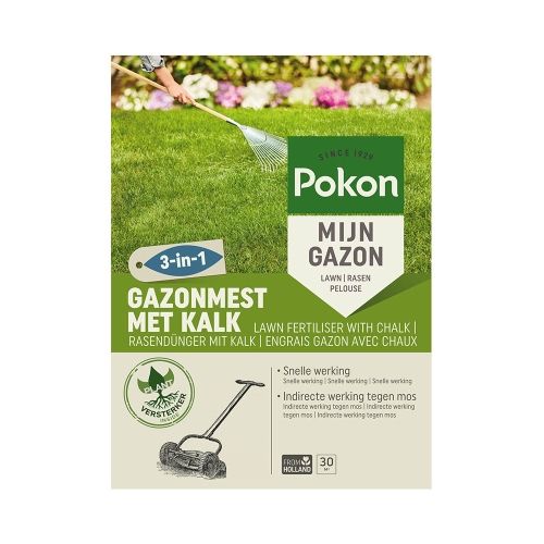 GAZONMEST MET KALK 3-IN-1 30M²