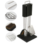 Qdo Roestvrijstalen Barbecue- /Grillset Deluxe Met Standaard