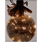 Glazen Bal Met 15 Led's - 10Cm - Met Timer