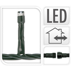 Decorativelighting Koppelbare Kerstverlichting - 100 Led - 7.5M - Extra Warm Wit