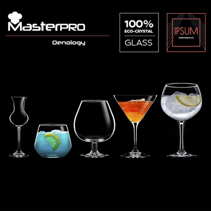 Bergner Masterpro Waterglazen 380Ml - Kristalglas - 2 Stuks