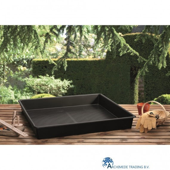 PLANTENSCHAAL 80 CM VIERKANT ZWART