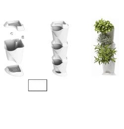 Corner, wit (54 x 13 x 13 cm)