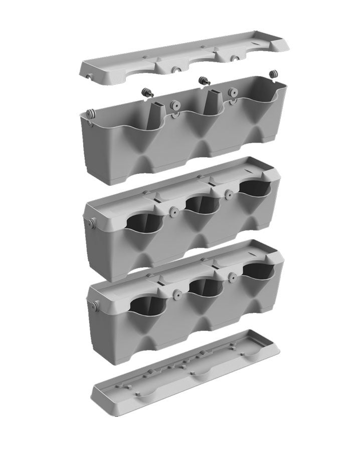 VERTICAL 3 MODULE STARTER SET - KLEUR ZWART