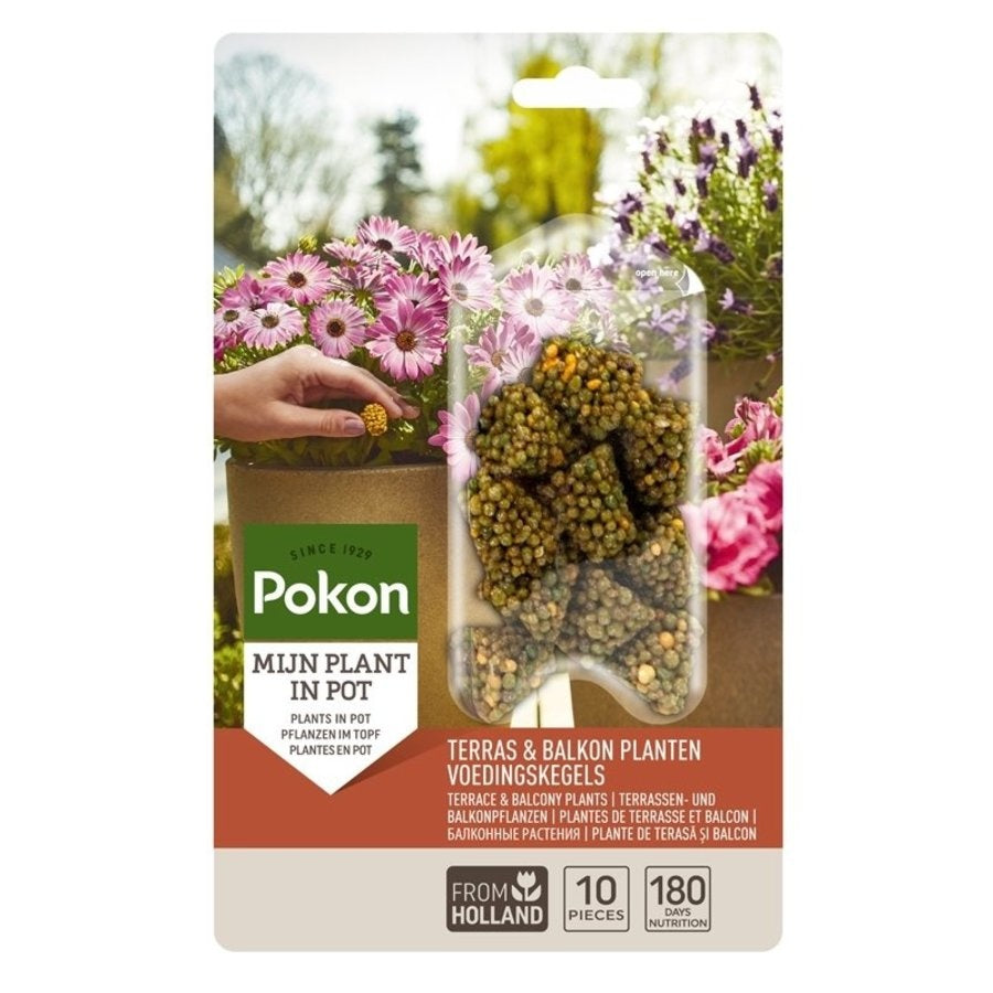  TERRAS & BALKON PLANTEN VOEDINGSKEGELS 10 STUKS
