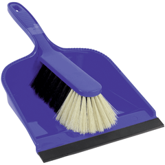 STOFFER EN BLIK BLAUW KUNSTSTOF