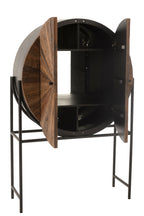J-LINE BARKAST SHANIL GERECYCLEERD HOUT/MDF BRUIN/ZWART