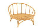 J-LINE STOEL + KUSSEN – RATTAN/TEXTIEL – NATURAL/WHITE – 98 CM
