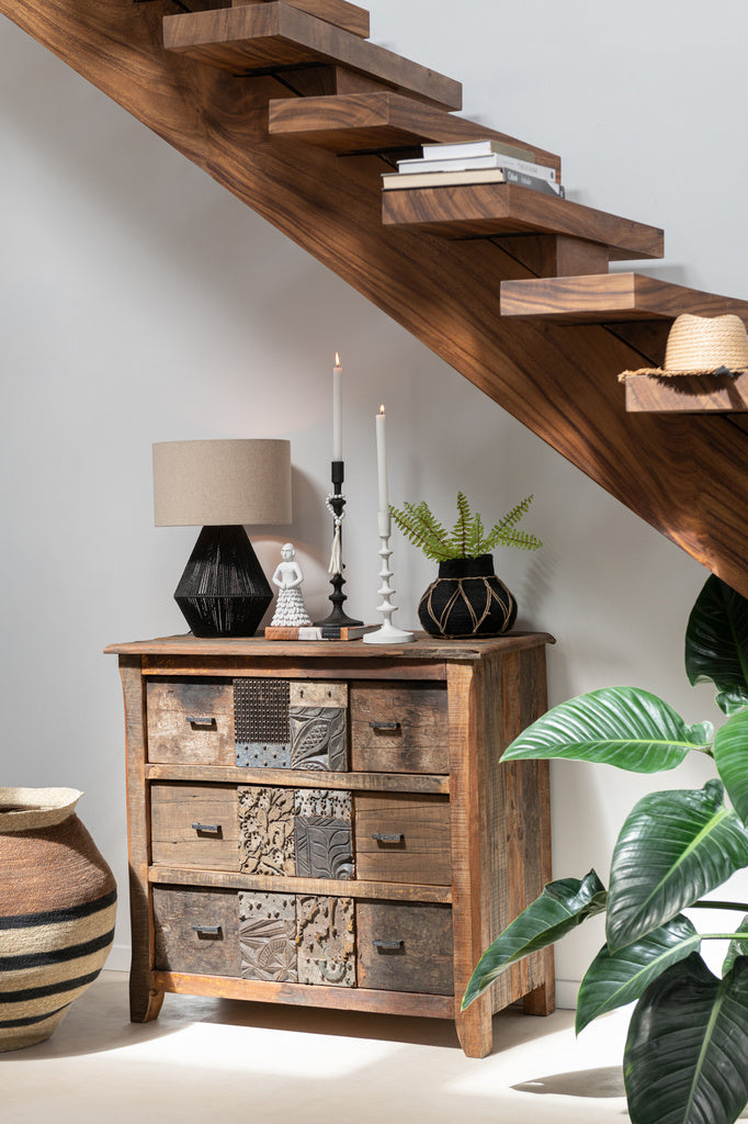 J-LINE KAST VINTAGE – GERECYCLED HOUT BRUIN