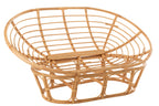 Stoel Roni met kussen, rotan naturel/wit