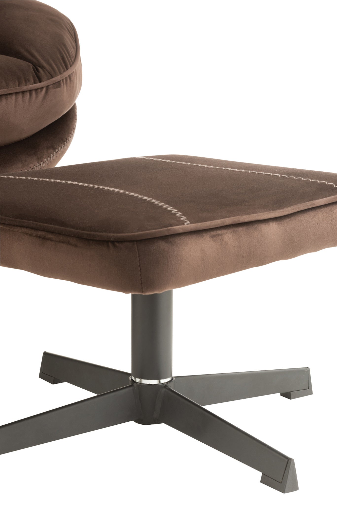 Relax Sofa+ voetenbank metaal/textiel donkerbruin