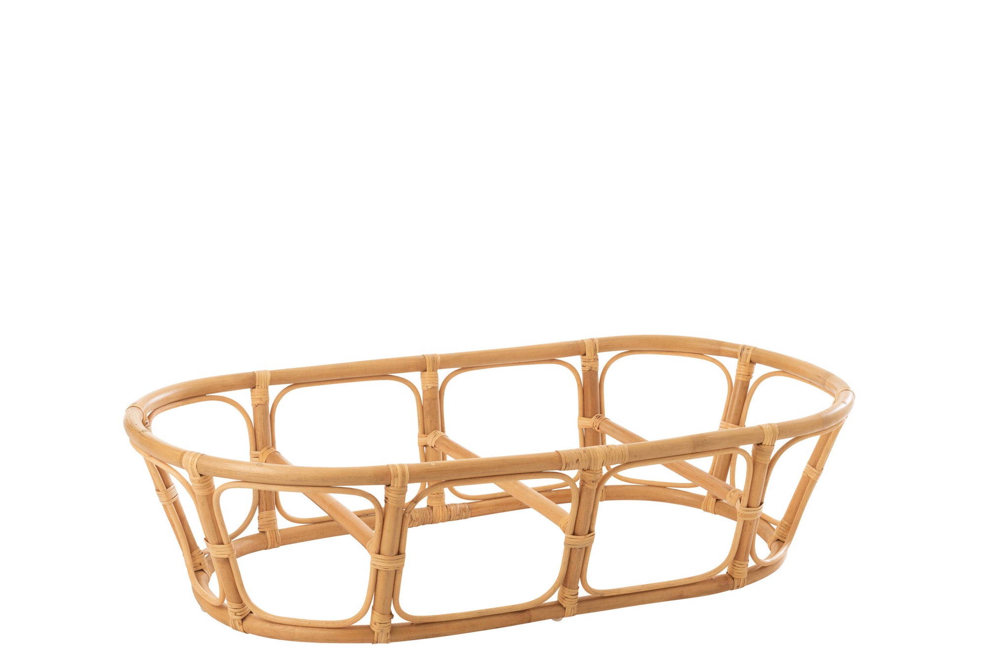 Stoel Roni met kussen, rotan naturel/wit
