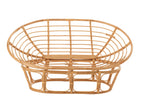 Stoel Roni met kussen, rotan naturel/wit