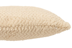 Kussen van polyester in beige.