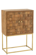 J-LINE KAST OP VOET NINO METAAL/MANGOHOUT NATUUR/GOUD