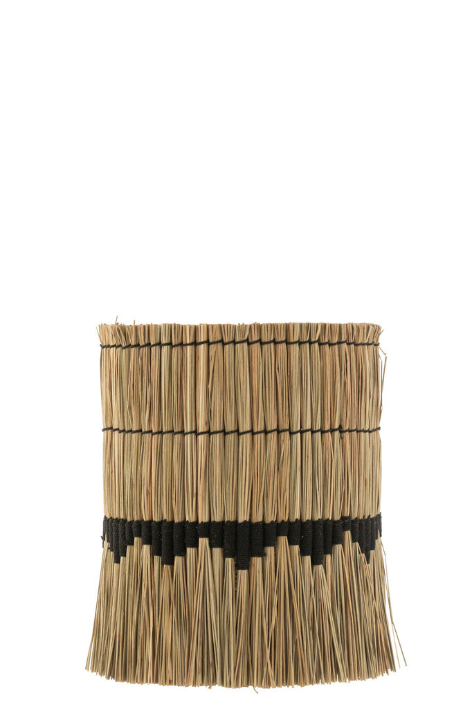 J-LINE LAMPENKAP THREAD PATTERN SEAGRASS – NATURAL/BLACK SMALL