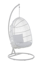 J-LINE HANGSTOEL OVAAL STAAL WIT