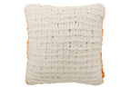 Kussen Gebreid Polyester Oranje/Wit
