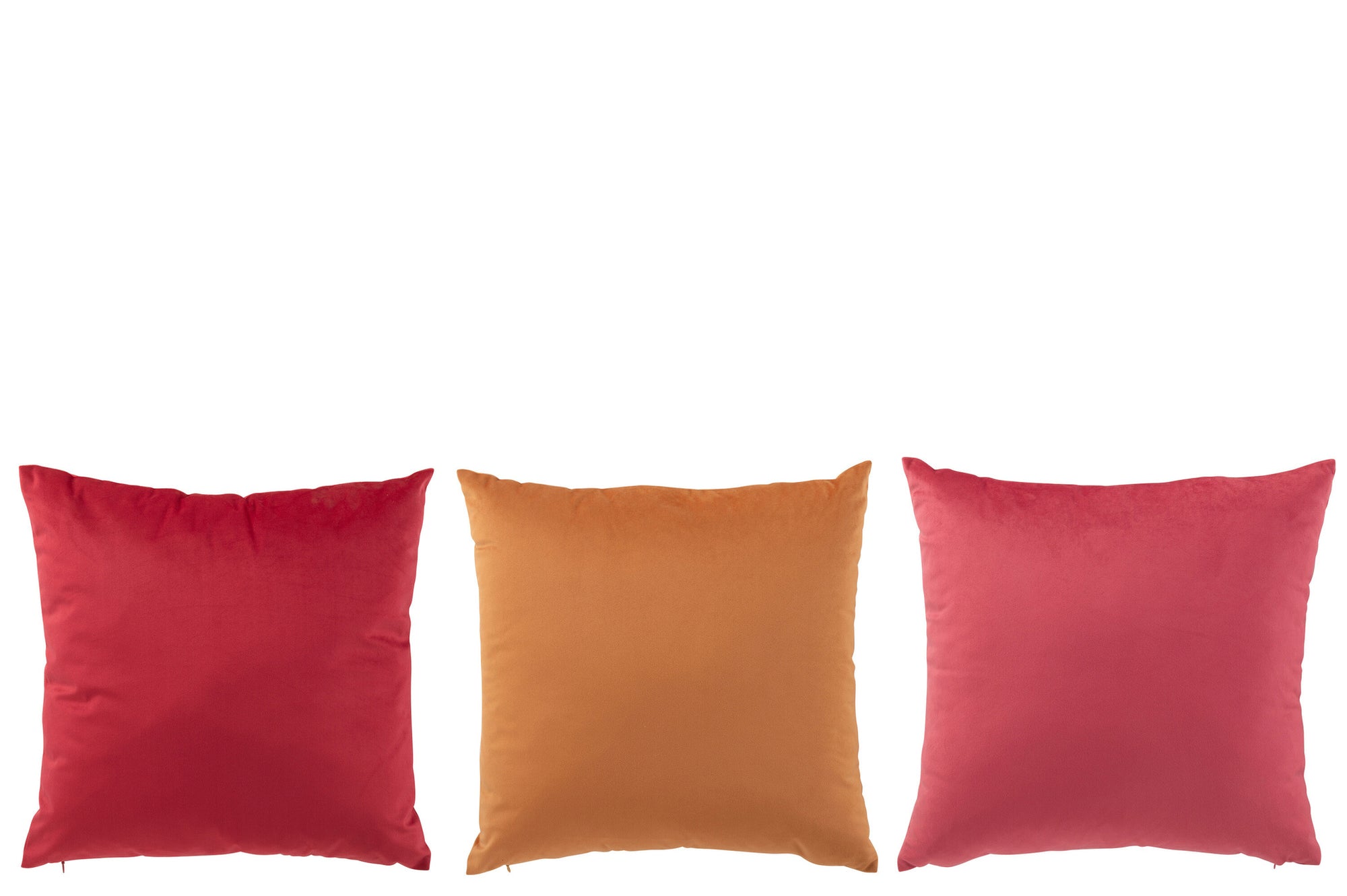 Kussen fluweel oker/roze assortiment van 3