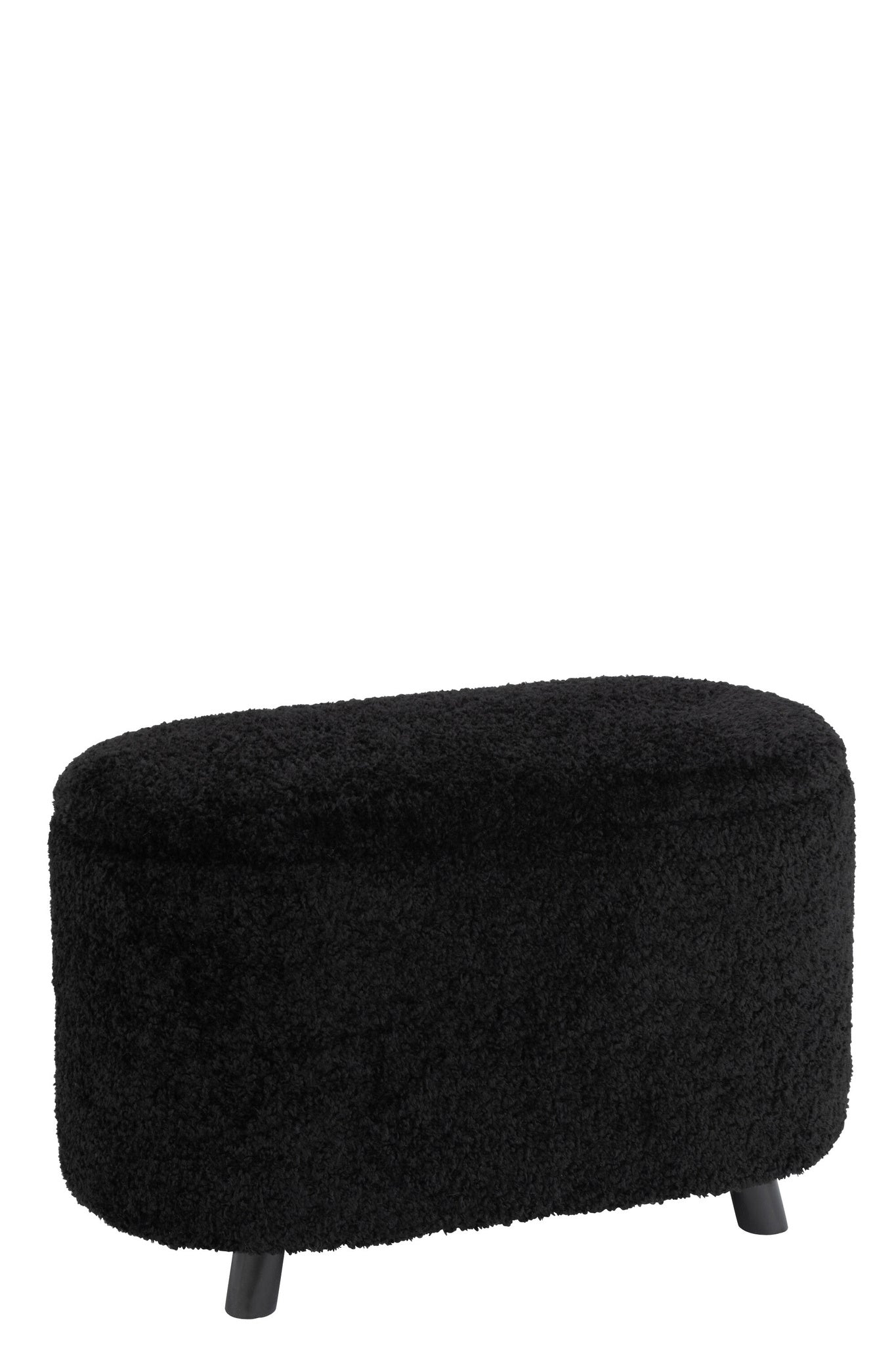Opbergpoef Teddy Polyester Zwart