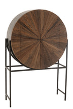 J-LINE BARKAST SHANIL GERECYCLEERD HOUT/MDF BRUIN/ZWART