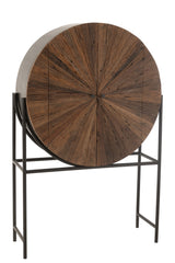 J-LINE BARKAST SHANIL GERECYCLEERD HOUT/MDF BRUIN/ZWART