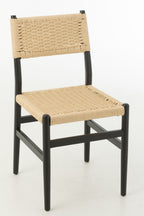 Stoel Lap Beukenhout/Zwart Touw