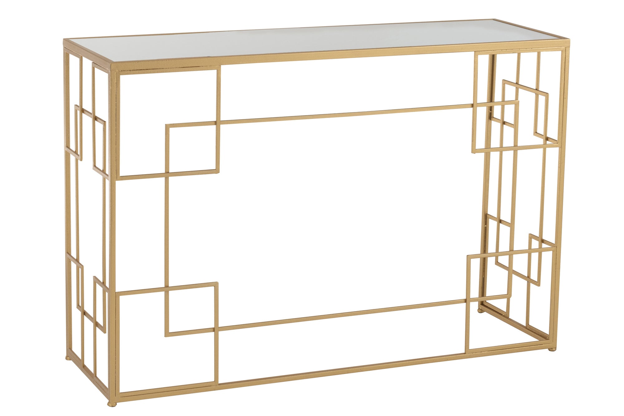 Console Lines Metaal/Glas Goud