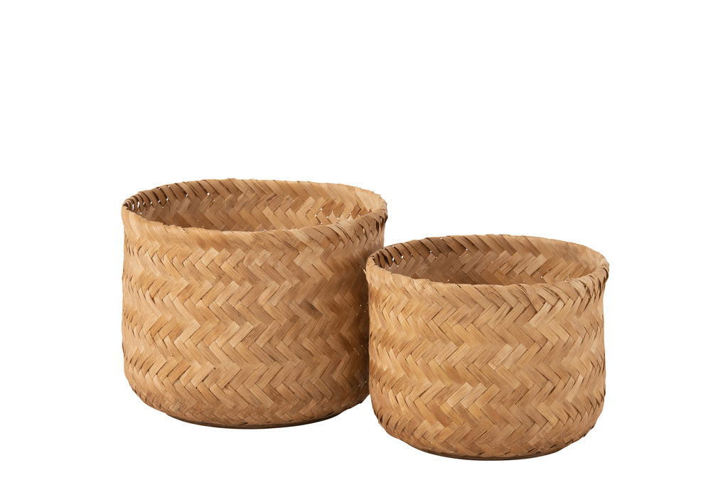 J-LINE SET VAN TWEE MANDEN BAMBOE NATUREL