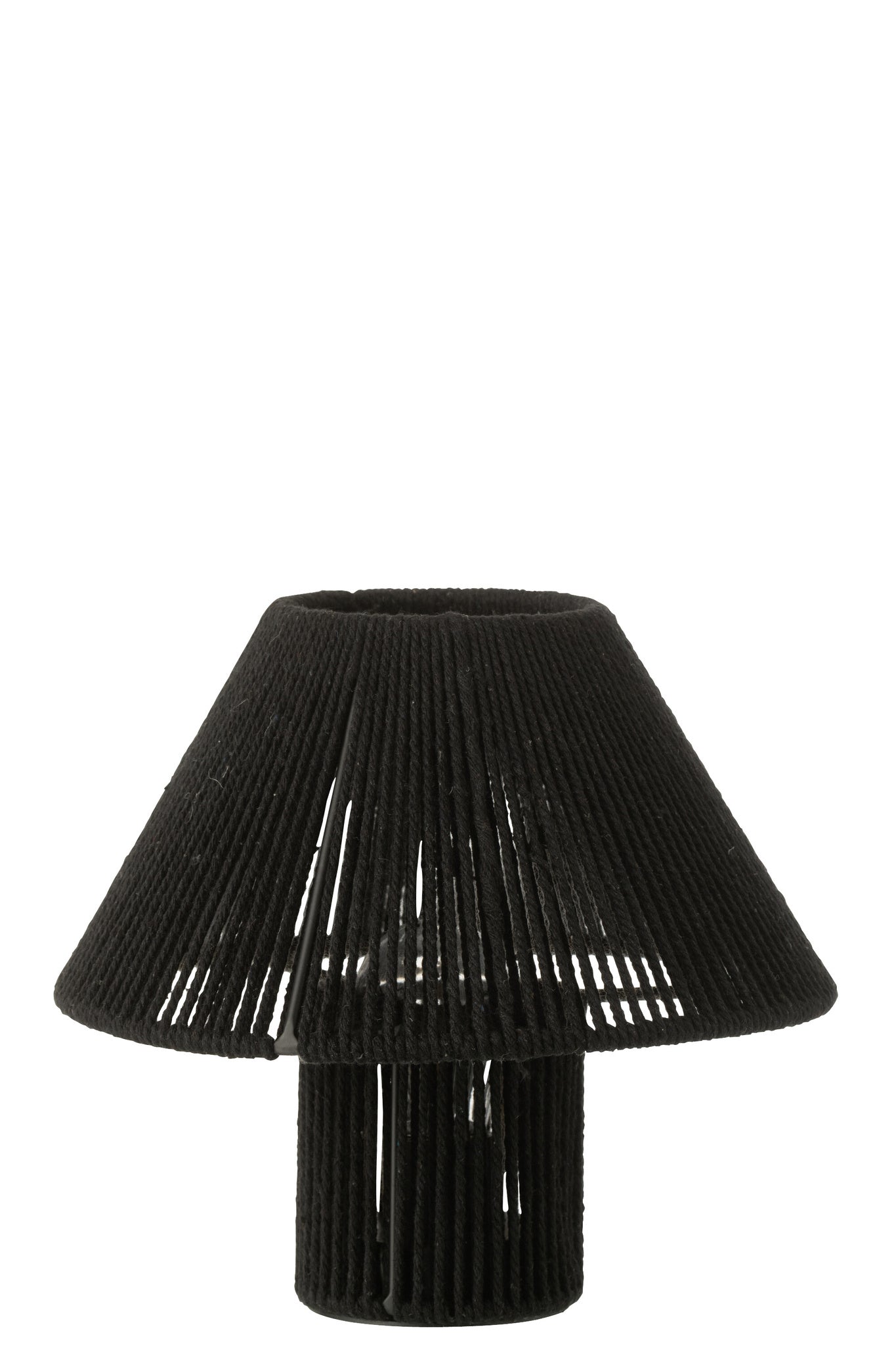 Tafellamp LED metaal/katoen zwart