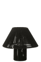 Tafellamp LED metaal/katoen zwart