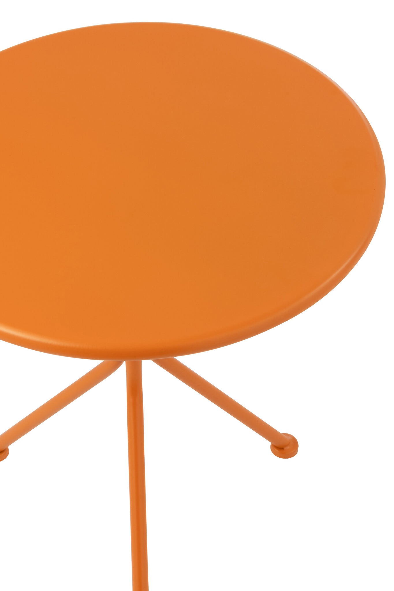 Tuintafel driepoot rond metaal oranje klein