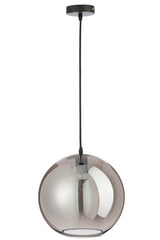 Lamp Bol Glas Spiegel Zilver Groot