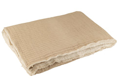 J-LINE PLAID TEDDY LINES STIKSEL KATOEN/POLYESTER BEIGE