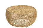 J-LINE SALONTAFEL ROND KORAALPATROON ALUMINIUM GOUD