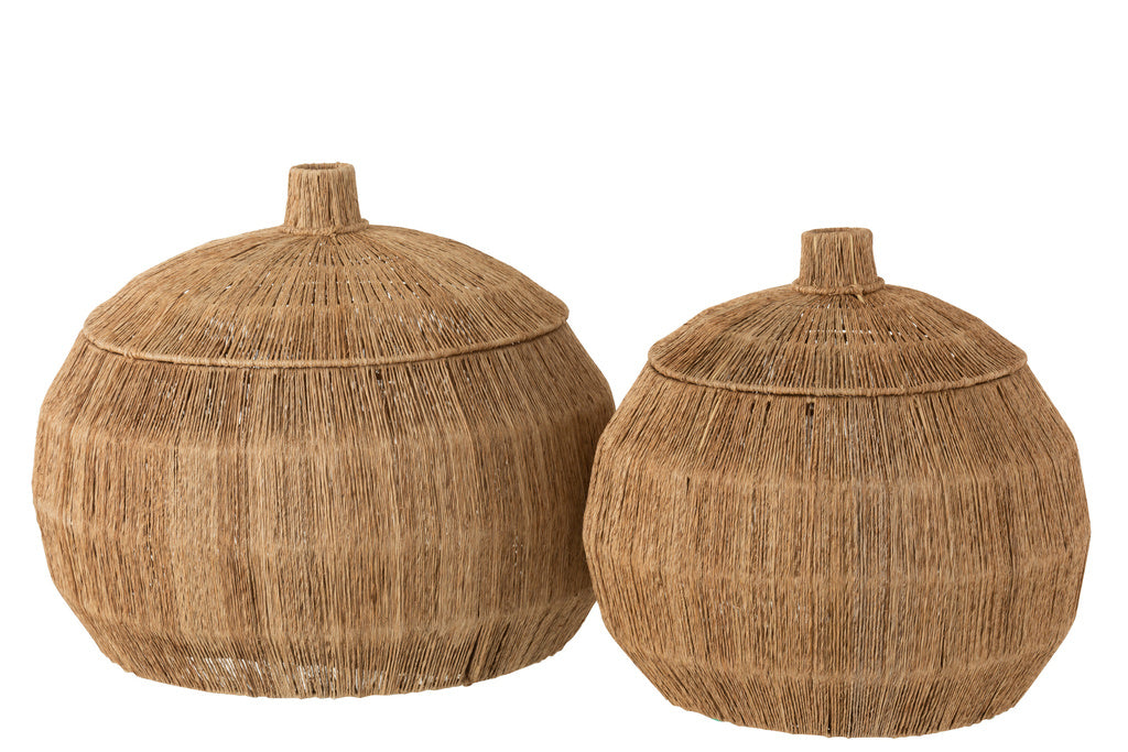 J-LINE SET VAN 2 MANDEN DANTYA BOL JUTE NATUUR