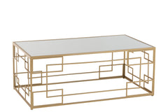 Salontafel Lines Metaal/Glas Goud