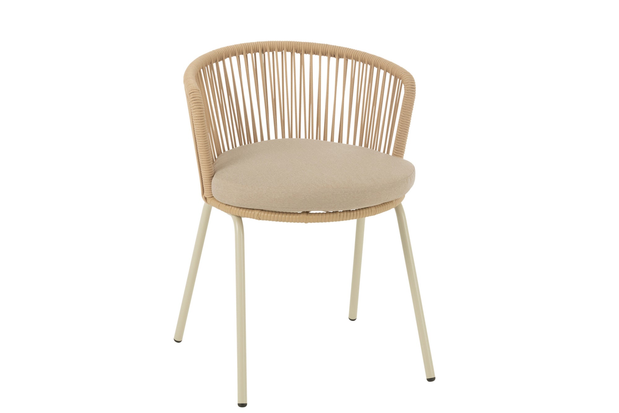 Stoel Toa Staal/Koord Beige
