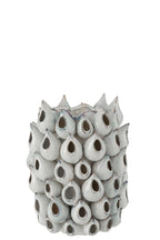 J-LINE VAAS ANEMONE HOOG KERAMIEK BLAUW