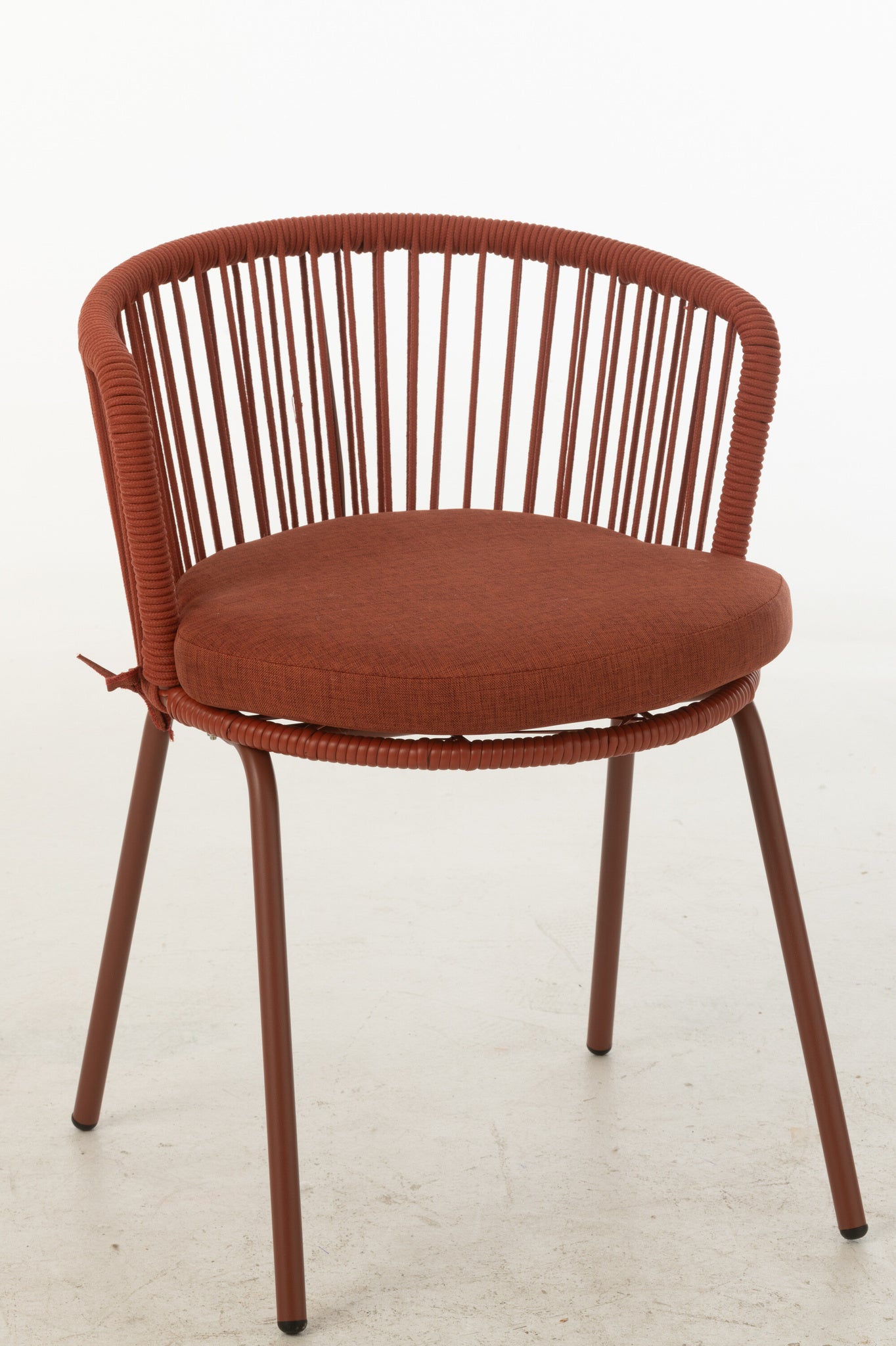 Stoel Toa staal/touw rood