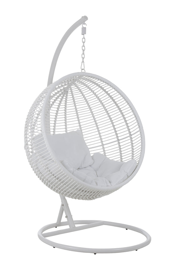 J-LINE HANGSTOEL ROND STAAL WIT