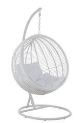 J-LINE HANGSTOEL ROND STAAL WIT