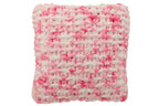 Kussen Gebreid Polyester Roze/Wit